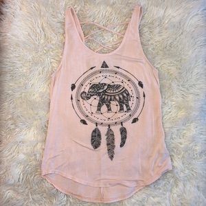 Pink Elephant Tank- Loose fitting/Comfortable